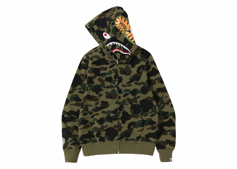 BAPE 1st Camo Shark Full Zip Hoodie (FW23) Green
