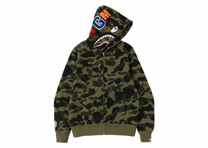 BAPE 1st Camo Shark Full Zip Hoodie (FW23) Green