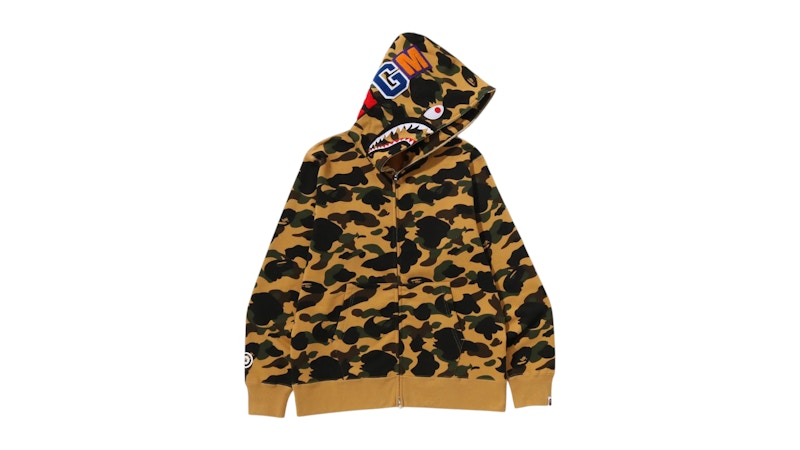 BAPE 1st Camo Shark Full Zip Hoodie (FW25) Yellow