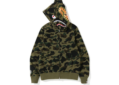 BAPE 1st Camo Shark Full Zip Hoodie Hoodie (FW22) Green