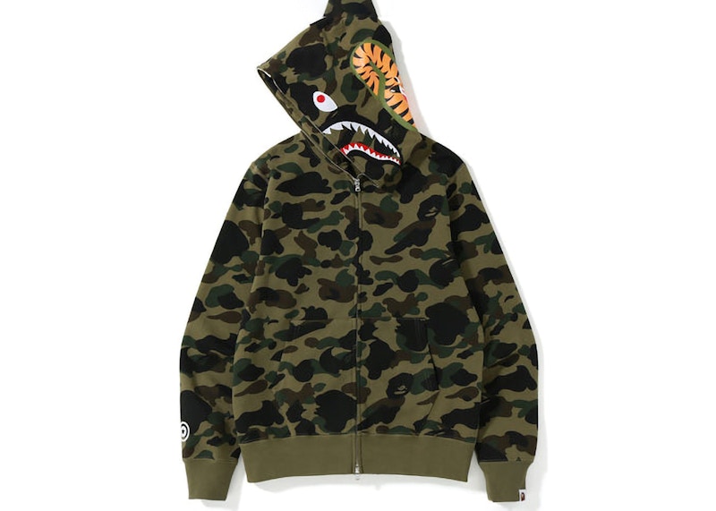 BAPE 1st Camo Shark Full Zip Hoodie Hoodie (FW22) Green