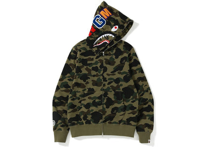 BAPE 1st Camo Shark Full Zip Hoodie Hoodie (FW22) Green