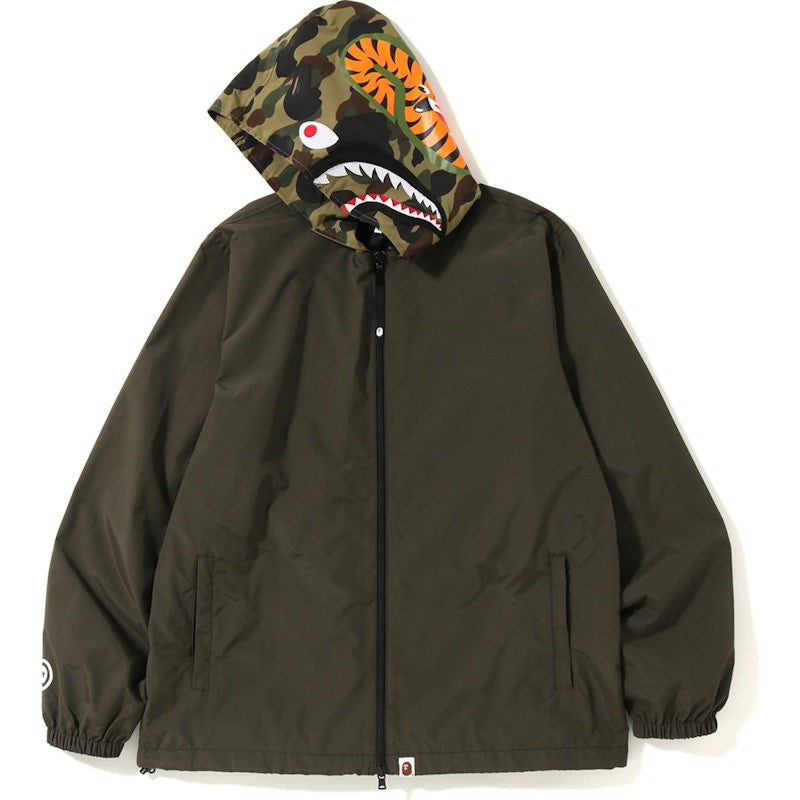 BAPE 1st Camo Shark Hoodie Jacket (FW19) Green