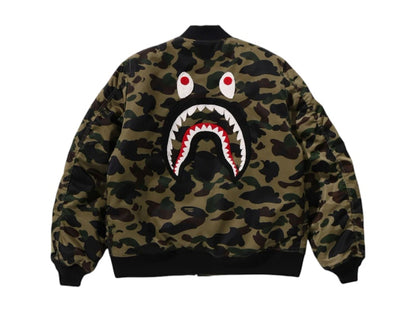 BAPE 1st Camo Shark MA-1 Jacket Green