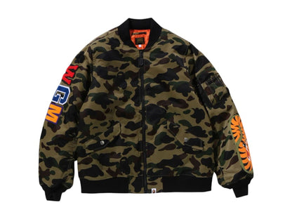 BAPE 1st Camo Shark MA-1 Jacket Green