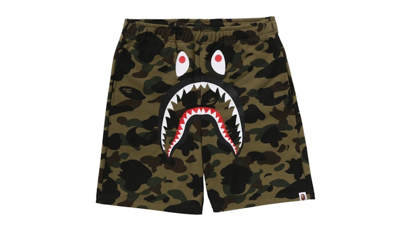 BAPE 1st Camo Shark Regular Fit Sweat Shorts Shorts Green