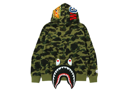 BAPE 1st Camo Shark Relaxed Fit Pullover Hoodie Green