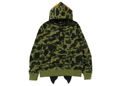 BAPE 1st Camo Shark Relaxed Fit Pullover Hoodie Green