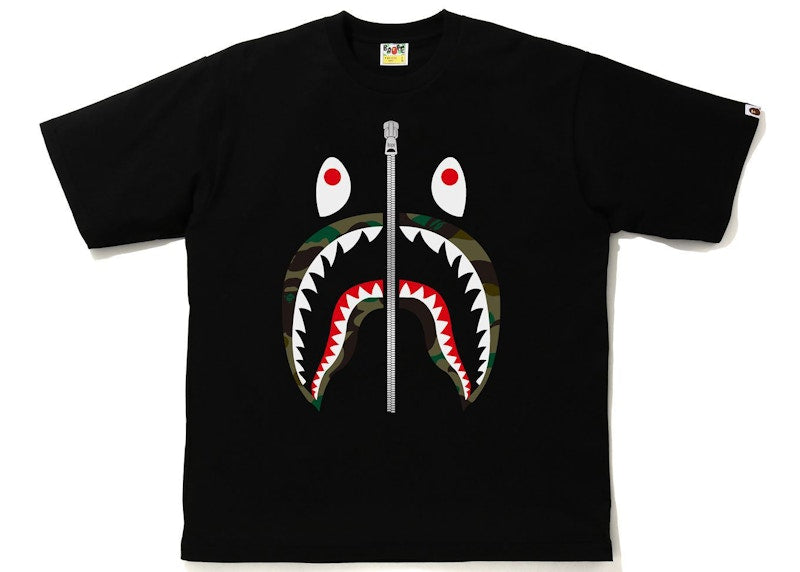 BAPE 1st Camo Shark Relaxed Fit Tee Black/Green