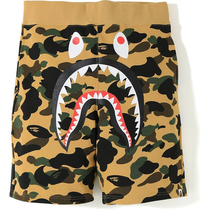 BAPE 1st Camo Shark Sweat Shorts Yellow