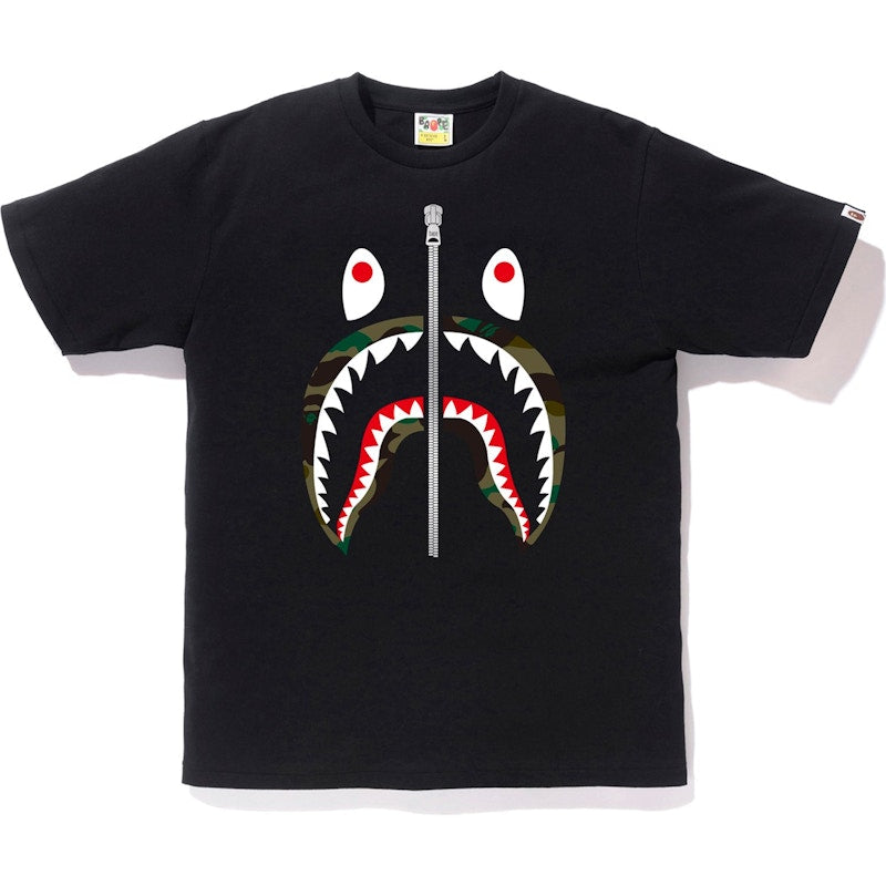 BAPE 1st Camo Shark Tee Black/Green