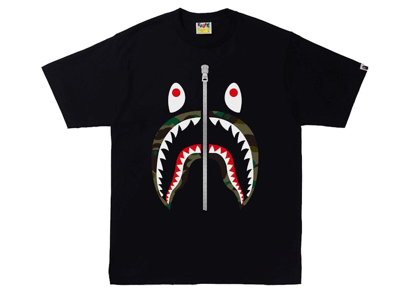 BAPE 1st Camo Shark Tee (SS22) Black/Green