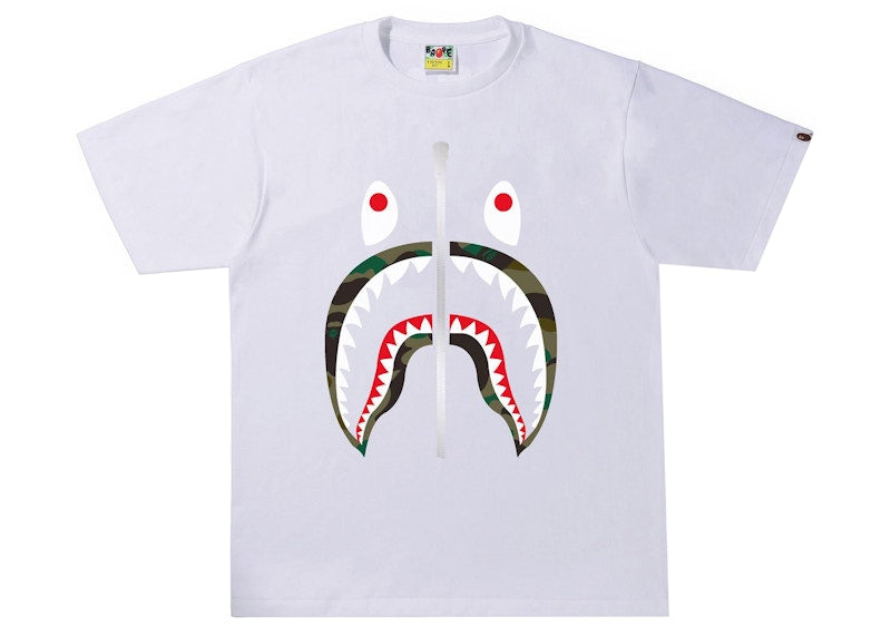BAPE 1st Camo Shark Tee (SS22) White/Green