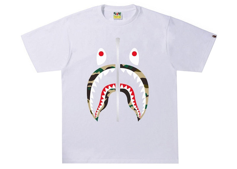 BAPE 1st Camo Shark Tee (SS22) White/Yellow