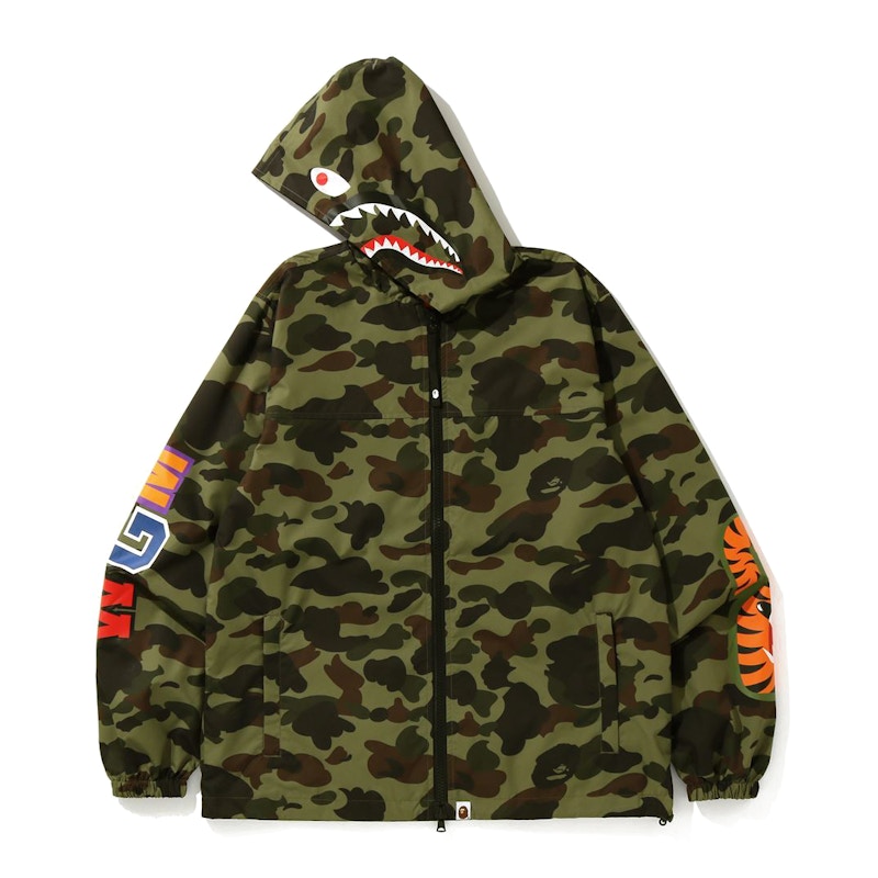 BAPE 1st Camo Shark WGM Hoodie Jacket Green