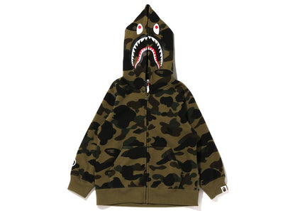 BAPE 1st Camo Shark Zip Hoodie (Kids) Green