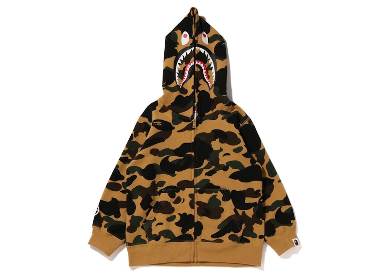BAPE 1st Camo Shark Zip Hoodie (Kids) Yellow