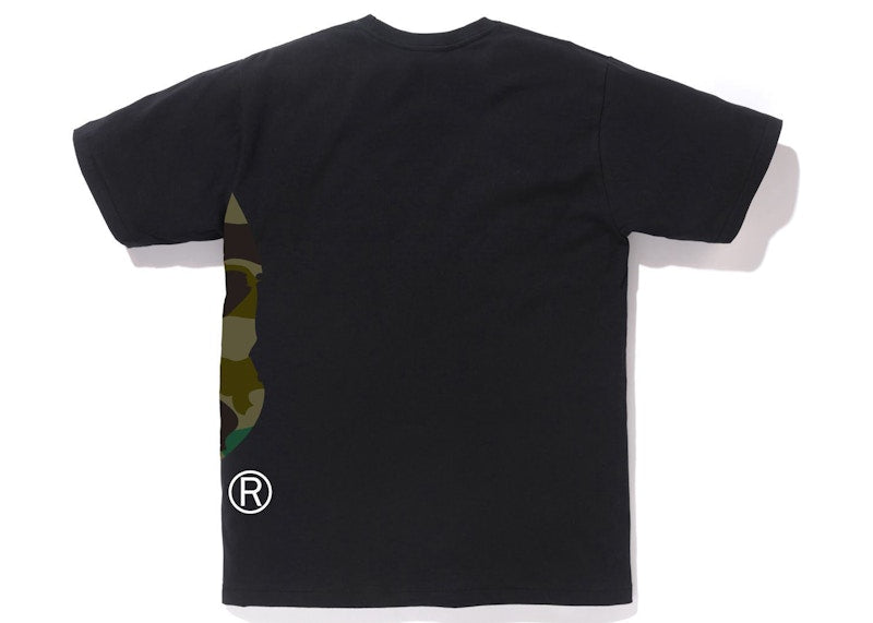 BAPE 1st Camo Side Big Ape Head Tee Black/Green