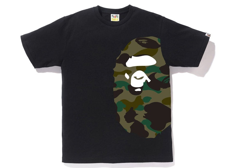BAPE 1st Camo Side Big Ape Head Tee Black/Green