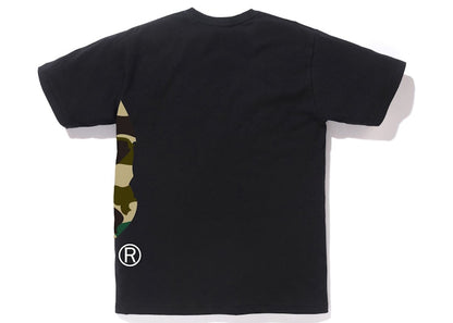 BAPE 1st Camo Side Big Ape Head Tee Black/Yellow