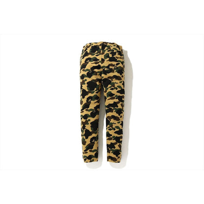 BAPE 1st Camo Side Logo Slim Sweat Pants Yellow