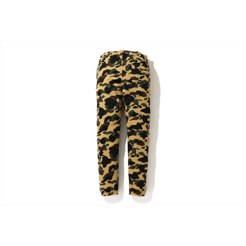 BAPE 1st Camo Side Logo Slim Sweat Pants Yellow