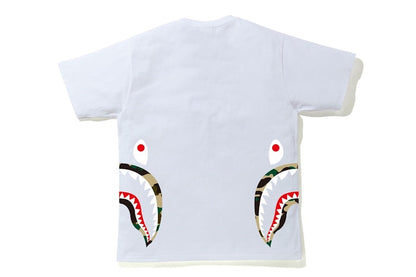 BAPE 1st Camo Side Shark Tee White/Yellow