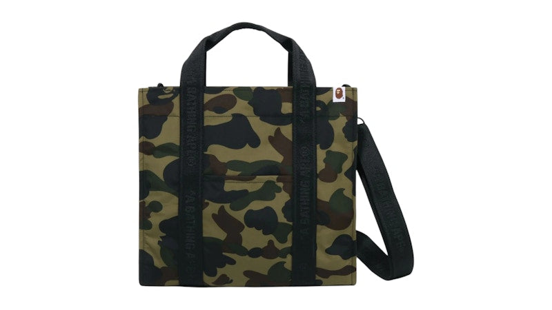 BAPE 1st Camo Sliding Travel Tote Bag Green
