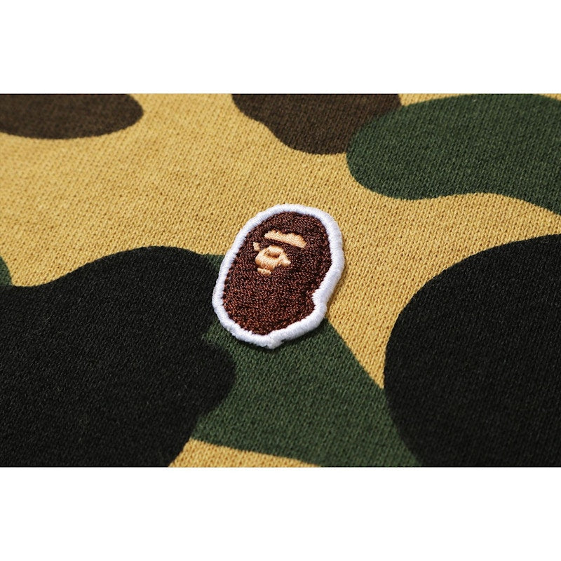 BAPE 1st Camo Small Ape Head Crewneck Yellow