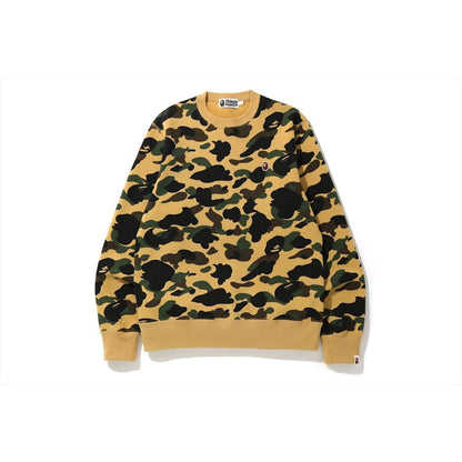BAPE 1st Camo Small Ape Head Crewneck Yellow