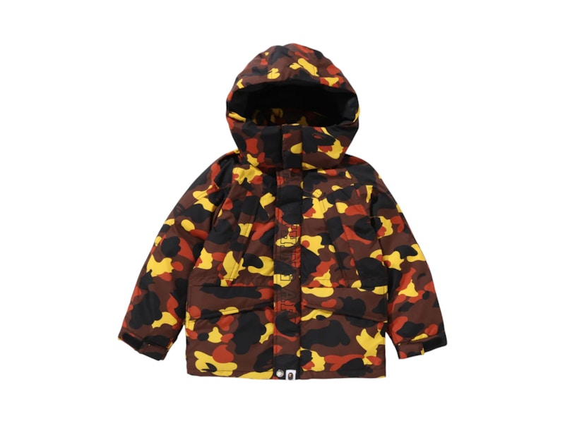 BAPE 1st Camo Snowboard Down Kids Jacket (FW25) Orange