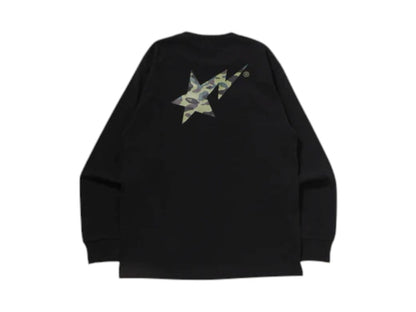BAPE 1st Camo Sta L/S Tee Black/Green