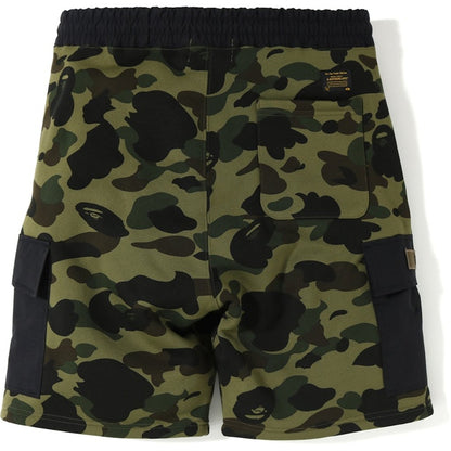 BAPE 1st Camo Sweat Cargo Shorts Green