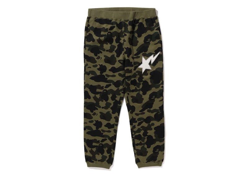 BAPE 1st Camo Sweat Pants Green