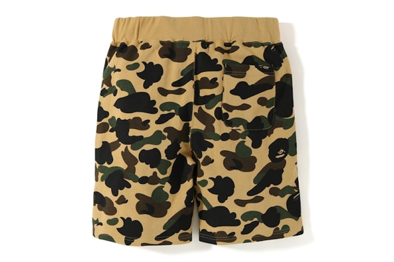 BAPE 1st Camo Sweat Shorts Yellow
