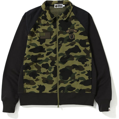 BAPE 1st Camo Tactical Wide Zip Sweat Green