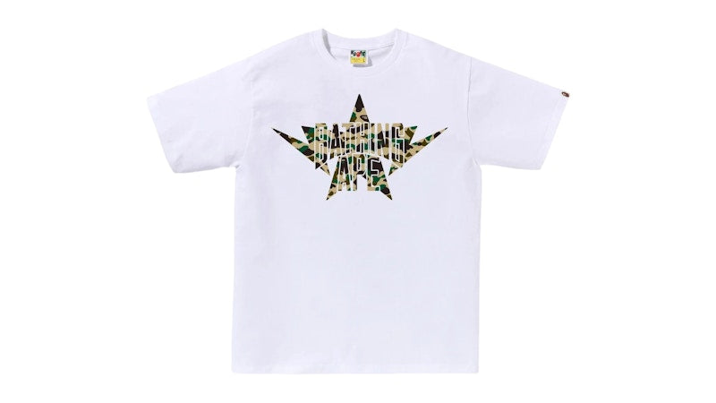 BAPE 1st Camo Twin Sta Nyc Tee Tee White/Yellow