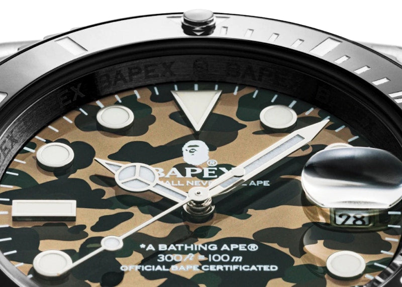BAPE 1st Camo Type 1 BAPEX Watch Black/Yellow