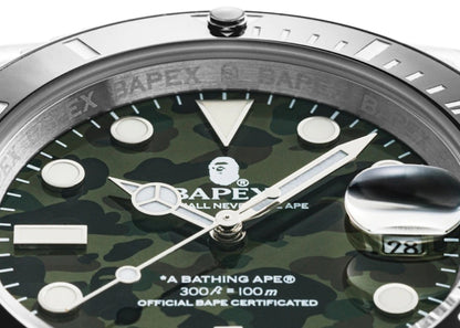 BAPE 1st Camo Type 1 BAPEX Watch Green