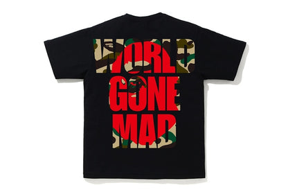 BAPE 1st Camo WGM Ape Head Overlap Tee Black/Yellow