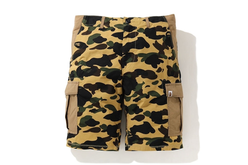 BAPE 1st Camo Wide 6Pocket Shorts Yellow