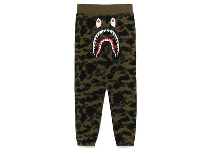 BAPE 1st Camo Wide Fit Shark Sweatpants Green