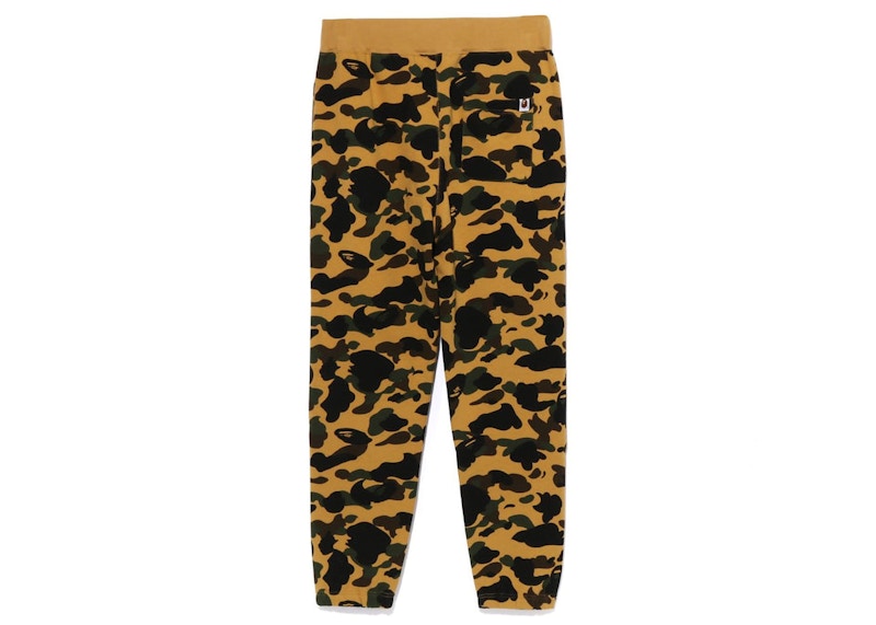 BAPE 1st Camo Wide Fit Shark Sweatpants Yellow