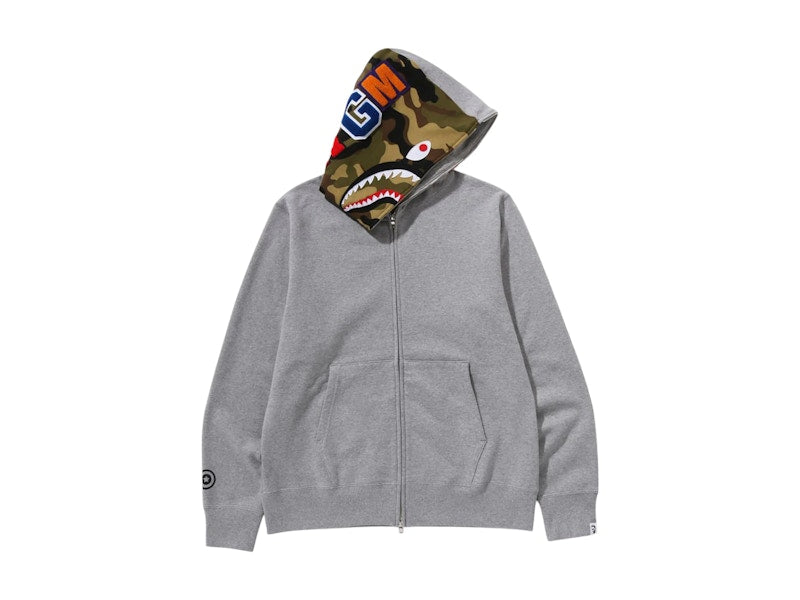 BAPE 1st Shark Full Zip Hoodie Grey