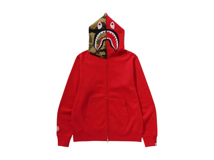 BAPE 1st Shark Full Zip Hoodie Red