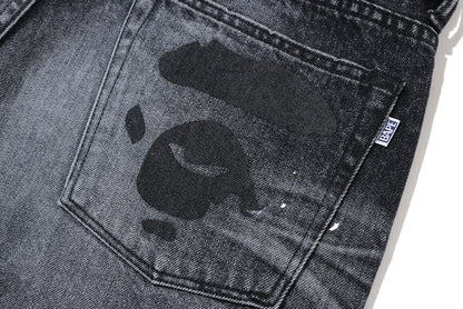BAPE 2008 Type-05 Damaged Denim Pants Black