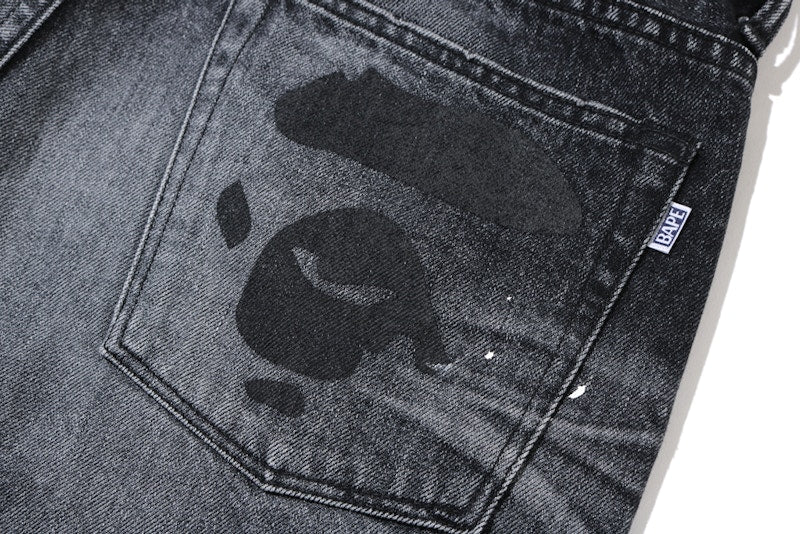 BAPE 2008 Type-05 Damaged Denim Pants Black