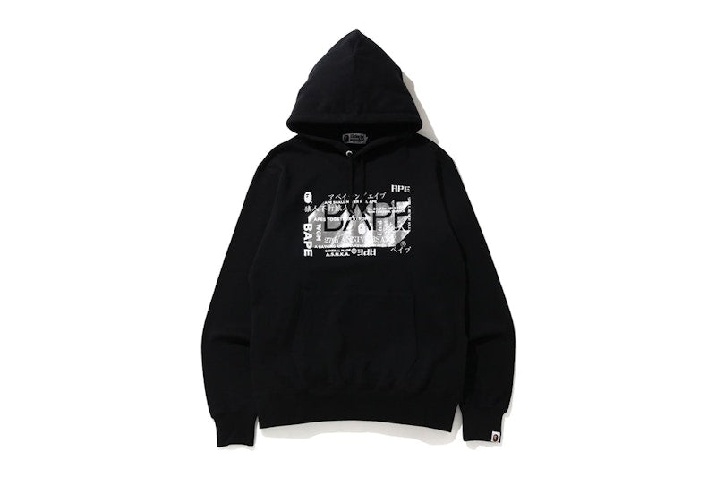 BAPE 27th Anniversary Foil Wide Pullover Hoodie Black