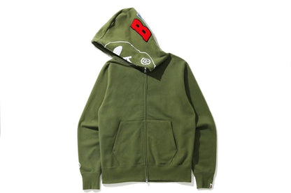 BAPE 2nd Ape Full Zip Hoodie Olivedrab