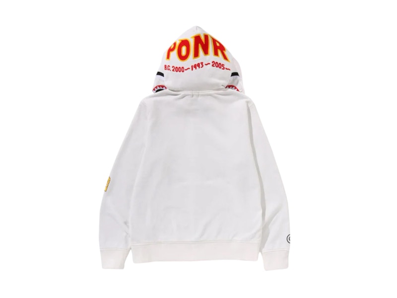 BAPE 2nd Shark Full Zip Hoodie (SS25) White